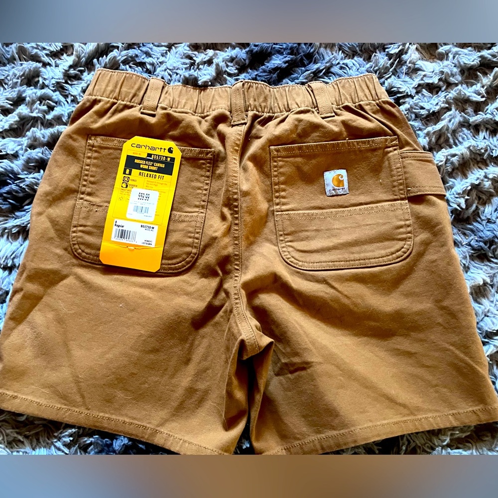NWT Carharrt rugged flex canvas work shorts